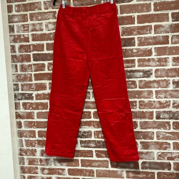 NWT Finesse Red Corduroy Straight Leg Pants Size Small Womens - Picture 2 of 7